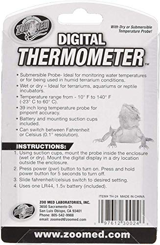 Digital Thermometer For Terrariums