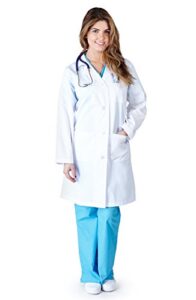 natural uniforms womens 41 inch lab coat (small, white)