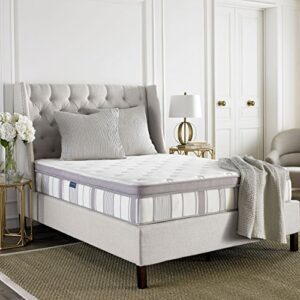 safavieh dream collection serenity white and grey spring mattress, 11.5-inch (full)
