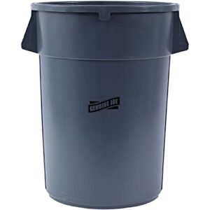 genuine joe gjo11581 heavy-duty trash container, 44 gal capacity, 24" height x 31.5" width x 24" depth, gray