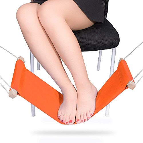 COLIBROX Geekfactory Mini Office Foot Rest Stand Desk Feet Hammock, Orange