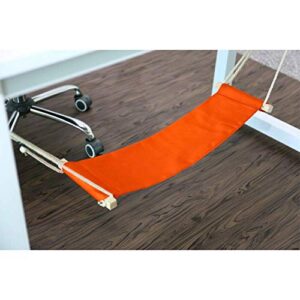 COLIBROX Geekfactory Mini Office Foot Rest Stand Desk Feet Hammock, Orange