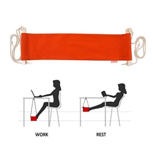 COLIBROX Geekfactory Mini Office Foot Rest Stand Desk Feet Hammock, Orange