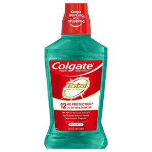 colgate total pro-shield alcohol free mouthwash, spearmint - 500ml, 16.9 fluid ounce