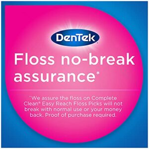 DenTek Complete Clean Floss Picks | Removes Food & Plaque | 75 Count