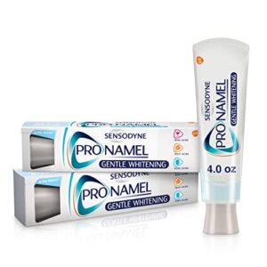 sensodyne pronamel gentle teeth whitening enamel toothpaste for sensitive teeth, to reharden and strengthen enamel - 4 ounces (pack of 2)