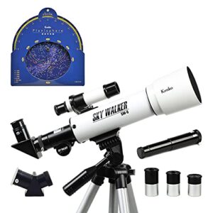 kenko telescope sky walker sw-0, refracting telescope, for starry sky and ground observations, light weight, white, 111161