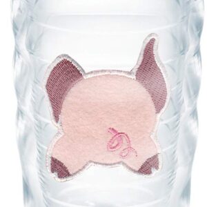 Tervis Front & Back Pig Made in USA Double Walled Insulated Tumbler Travel Cup Keeps Drinks Cold & Hot, 10oz Wavy, Clear