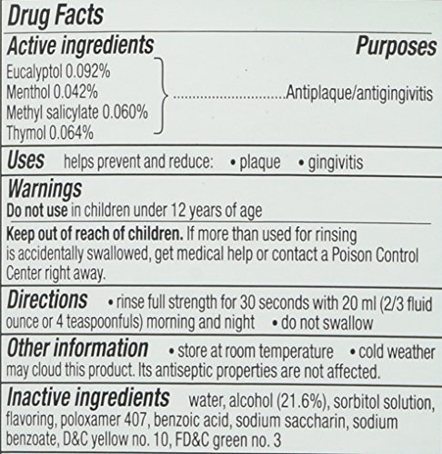 Listerine Freshburst Antiseptic Mouthwash with Germ-Killing Oral Care Formula to Fight Bad Breath, Plaque and Gingivitis, 500 mL