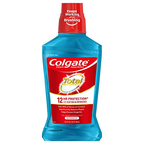 Colgate Total Pro-Shield Alcohol Free Mouthwash, Peppermint - 500mL, 16.9 fluid ounce