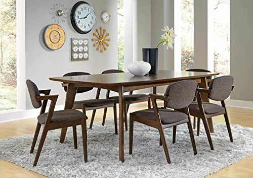 Coaster Malone (Set of 2) Dining Side Chairs Grey and Dark Walnut 20.25"D x 22.75"W x 30"H 105352