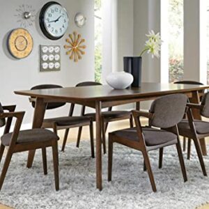 Coaster Malone (Set of 2) Dining Side Chairs Grey and Dark Walnut 20.25"D x 22.75"W x 30"H 105352