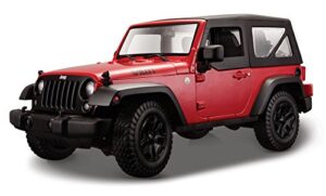 maisto 1:18 2014 jeep wrangler diecast vehicle (colors may vary)