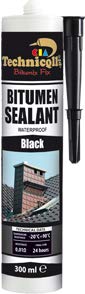 technicqll 1 x 300ml tube black bitumen sealant fix for roof gutters pipes joints concrete steel wood car wheel arches