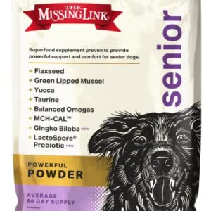 The Missing Link Senior Dog Supplement 1lb Bag - Powerful Powder Supports Bones, Joints, Skin, Coat, Heart, Eyes, Memory & Cognition