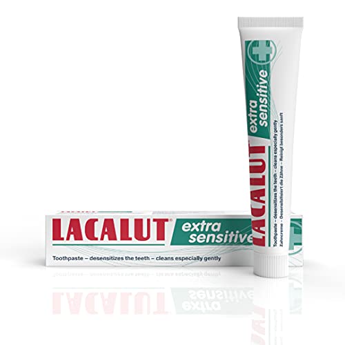 LACALUT Extra Sensitive Toothpaste, Repair & Protect Sensitive Teeth - Cavity Prevention & Stain Removal 2.5 Ounces