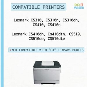 Do it Wiser Compatible Toner Cartridge Replacement for Lexmark CS310dn CS410dn CS310n CS310 CS510de CS410n CS410 CS510-701HK 70C1HK0, 701HC 70C1HC0, 701HM 70C1HM0, 701HY 70C1HY0 (4 Pack)