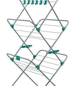 Addis Deluxe Fold Away 3 Tier Airer Clothing Dryer for Home | Aqua