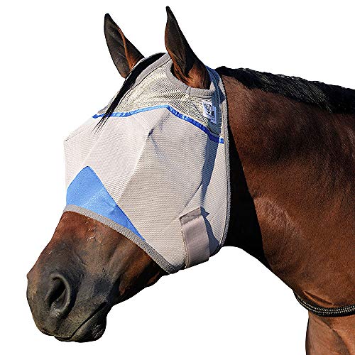 Cashel Crusader Horse Fly Mask for Charity, Blue, Horse