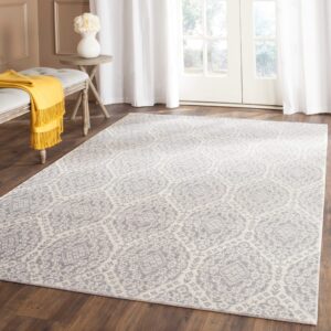 SAFAVIEH Valencia Collection Area Rug - 9' x 12', Mauve & Cream, Boho Chic Distressed Design, Non-Shedding & Easy Care, Ideal for High Traffic Areas in Living Room, Bedroom (VAL206A)