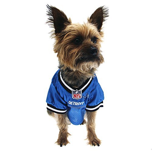 NFL Detroit Loins Dog Jersey, Size: Medium. Best Football Jersey Costume for Dogs & Cats. Licensed Jersey Shirt.