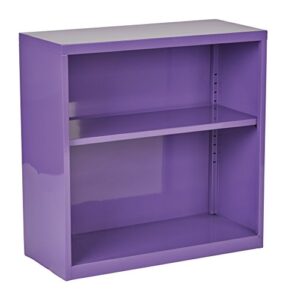 osp home furnishings metal bookcase, purple
