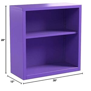 OSP Home Furnishings Metal Bookcase, Purple