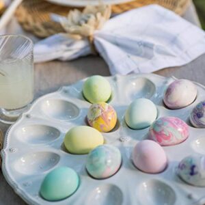 Juliska Berry and Thread Whitewash Deviled Egg Platter