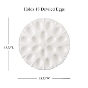 Juliska Berry and Thread Whitewash Deviled Egg Platter