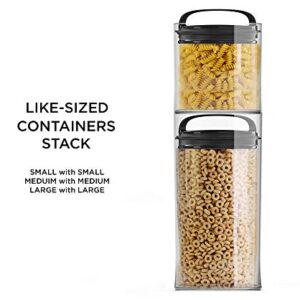 Best PREMIUM Airtight Storage Container for Coffee Beans, Tea and Dry Goods - EVAK - Innovation that Works by Prepara, Glass and Stainless, Soft Touch Black Handle, Mini