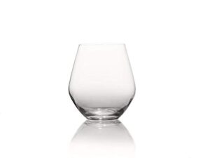 mikasa gianna ombre smoke stemless wine glass, 1 count (pack of 1), clear