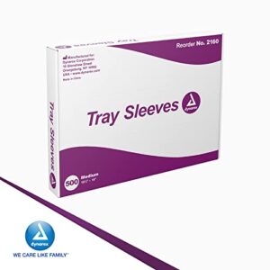 Dynarex Tray Sleeves, Tattoo and Dental Tray Sleeves, Made of Clear Plastic, Barrier Between Tray and Instruments, Medium, 10 ½” x 14”, 1 Box of 500