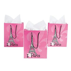 paris gift bag (set of 12) for birthday party supplies