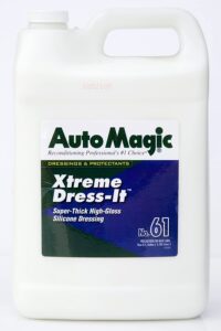 auto magic xtreme dress-it - thick, high-gloss silicone dressing for tires, rubber & more - 128 fl oz