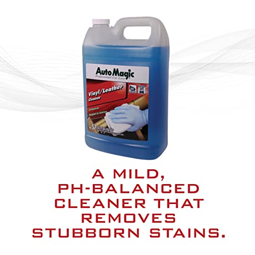 Auto Magic Vinyl/Leather Cleaner for Removing Automotive Interiors Stains - 128 Fl Oz