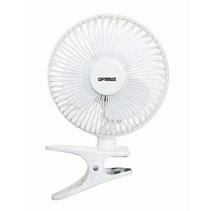optimus f-0600 6" electric fan, white