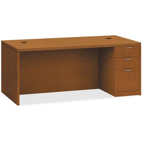 HON Right Pedestal Desk, 72 by 36 by 29-1/2-Inch, Bourbon Cherry