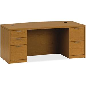 hon valido series bourbon cherry laminate desking, brown