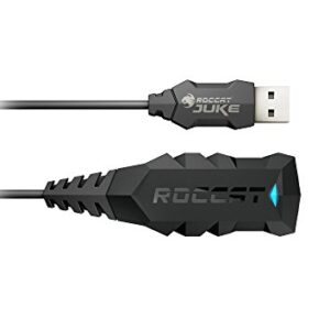 ROCCAT Juke - Virtual 7.1 Plus USB Stereo Soundcard and Headset Adapter for PC Computer Gaming Headphones, Surround Sound, USB Sound Card Compatible with Stereo Headsets