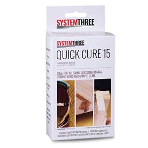 system three quick cure 15 epoxy adhesive, 1/2 pt bottle kit, amber