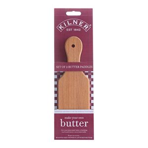 Kilner Butter Paddles, Sturdy Beechwood, Hanging Loop, Set of 2
