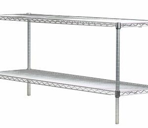 Omega 18" Deep x 72" Wide x 14" High 2 Tier Chrome Starter Shelving Unit