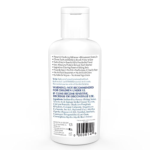 Eco-Dent ExtraBrite Baking Soda Toothpowder, Mint - Fluoride-Free Toothpaste Powder, SLS-Free Tooth Powder with Oxidizing Calcium Peroxide, Whitening Toothpaste Alternative, 2 Oz Ea (Pack of 2)