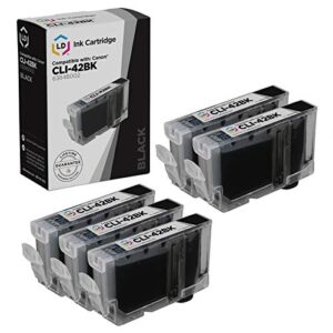 ld products compatible ink cartridge replacements for canon cli-42bk cl-42 (black, 5-pack) for pixma pro-100