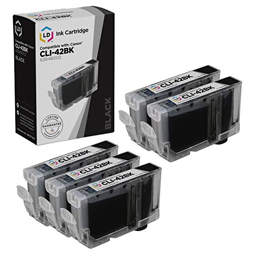 LD Products Compatible Ink Cartridge Replacements for Canon CLI-42BK CL-42 (Black, 5-Pack) for PIXMA PRO-100