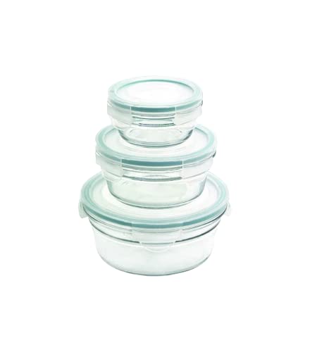 GlassLock 11214 Round Oven Safe Container Set (6-Piece)