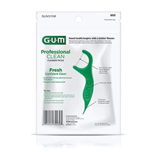 GUM Professional Clean Flossers, Fresh Mint, 90 Ct (Pack of 3)