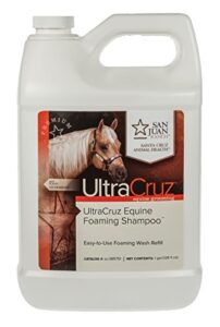 ultracruz equine foaming horse shampoo, 1 gallon refill