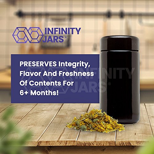 Infinity Jars 100 ml (3.3 fl oz) 3-Pack Tall Black Ultraviolet Refillable Empty Glass Screw Top Jar