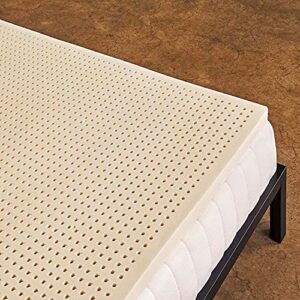 pure green natural latex mattress topper - medium firmness - 3 inch - queen size (gols certified organic)